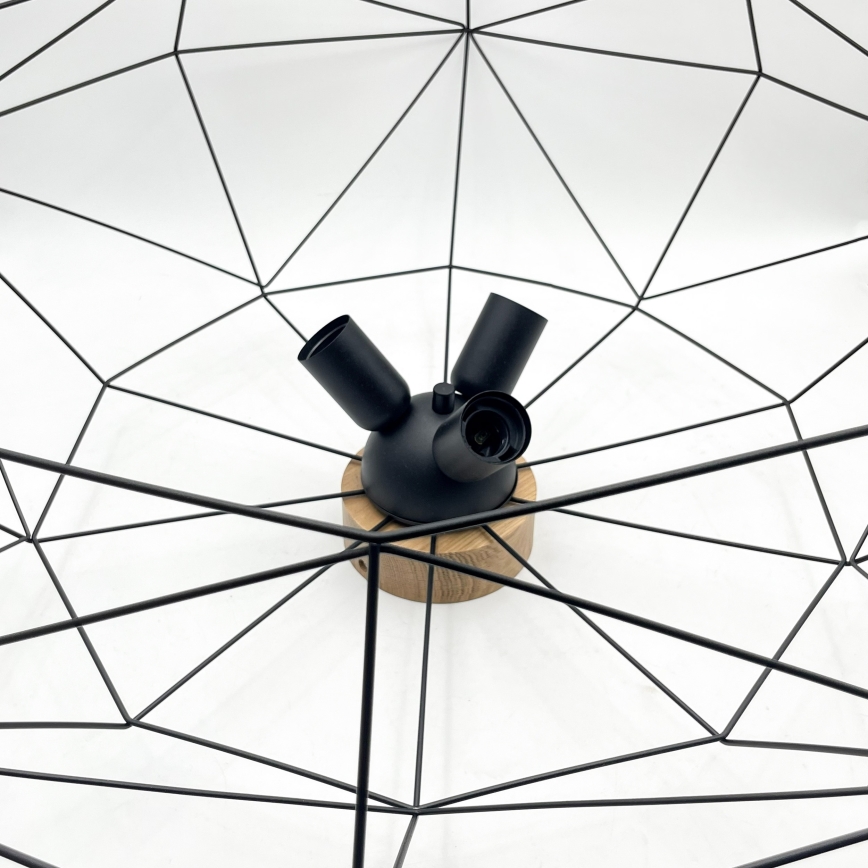 Brilagi - Lubinis šviestuvas WOODY BASKET 3xE27/60W/230V, skersmė 80 cm, ąžuolas