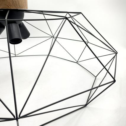 Brilagi - Lubinis šviestuvas WOODY BASKET 3xE27/60W/230V, skersmė 80 cm, ąžuolas