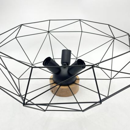 Brilagi - lubinis šviestuvas WOODY BASKET 3xE27/60W/230V skersmuo 60 cm, ąžuolas