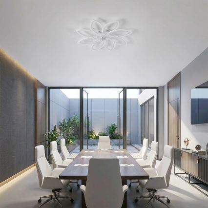 Brilagi - Dimeriuojamas LED lubų ventiliatorius LED/43W/230V 3000-6500K skersmuo 90 cm baltas + nuotolinio valdymo pultas