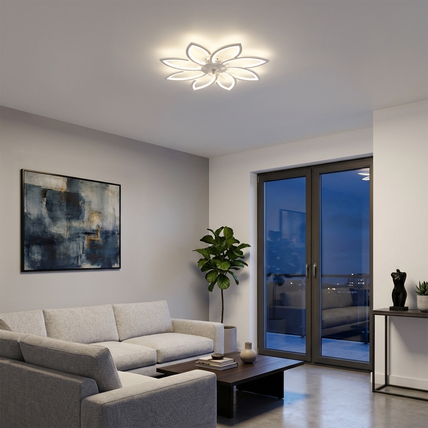 Brilagi - Dimeriuojamas LED lubų ventiliatorius LED/43W/230V 3000-6500K skersmuo 90 cm baltas + nuotolinio valdymo pultas