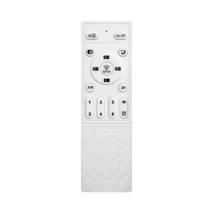 Brilagi - LED dimeriuojamas lubinis ventiliatorius LED/34W/230V 3000-6500K Ø 106 cm balta/ruda + nuotolinis valdymas