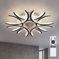 Brilagi - lubinis ventiliatorius su reguliuojamu LED apšvietimu, 70W/230V, 3000–6500 K, Ø 76 cm, juodas + nuotolinis valdymas