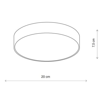 Brilagi - Lubinis vonios šviestuvas CLARE 1xE27/24W/230V diametras 20 cm IP54 smėlio spalva