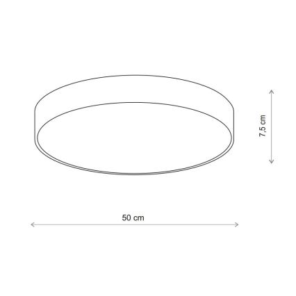 Brilagi - Lubinis vonios šviestuvas CLARE 4xE27/24W/230V diametras 50 cm IP54 smėlio spalva