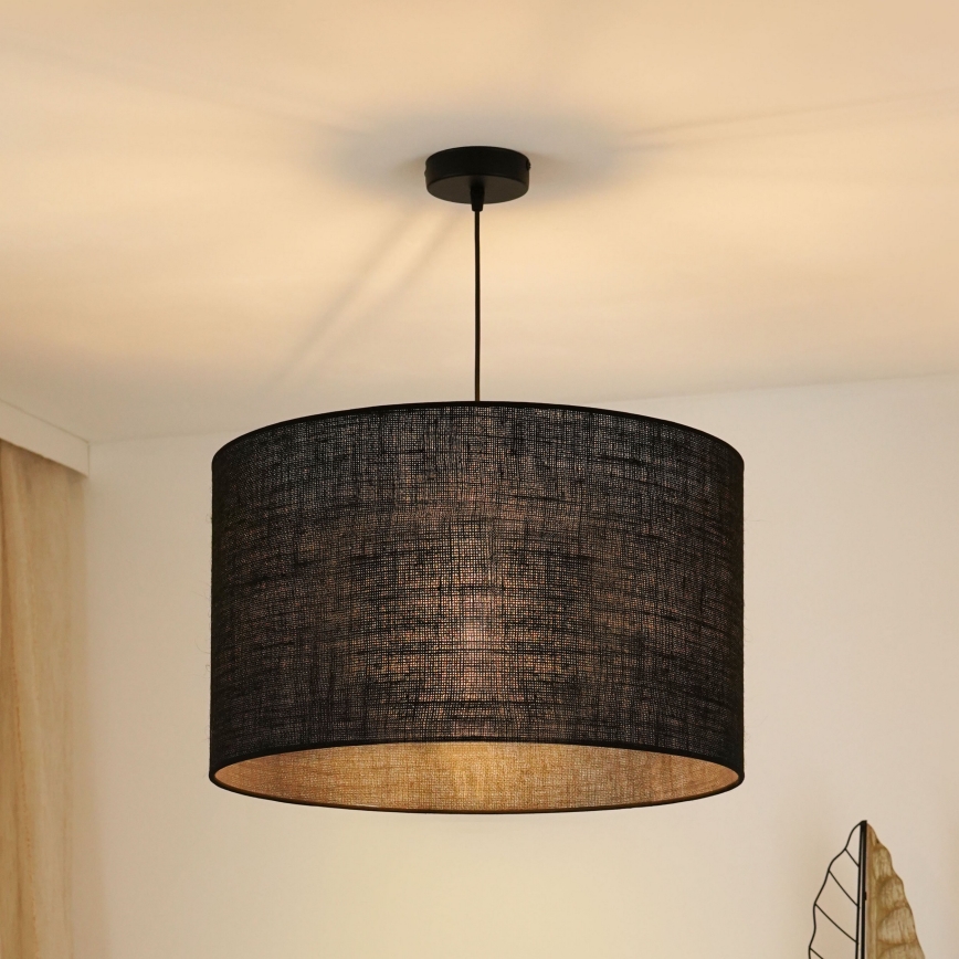 Brilagi - Lubų šviestuvas ant laido TUBES ROLLER 1xE27/15W/230V skersmuo 50 cm juodas