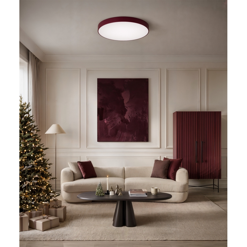 Brilagi - Lubų šviestuvas CLARE 4xE27/40W/230V, skersmuo 50 cm, bordo