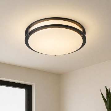 Brilagi - lubų šviestuvas ELARO, 4 x E27, 40 W, 230 V, Ø 41 cm, juodas