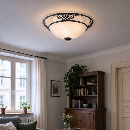 BRILAGI - lubų šviestuvas FRESCO 3xE27/40W/230V, skersmuo 48 cm, ruda