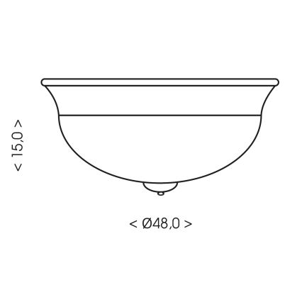 Brilagi - lubų šviestuvas FRESCO 3xE27/40W/230V, skersmuo 48 cm, ruda