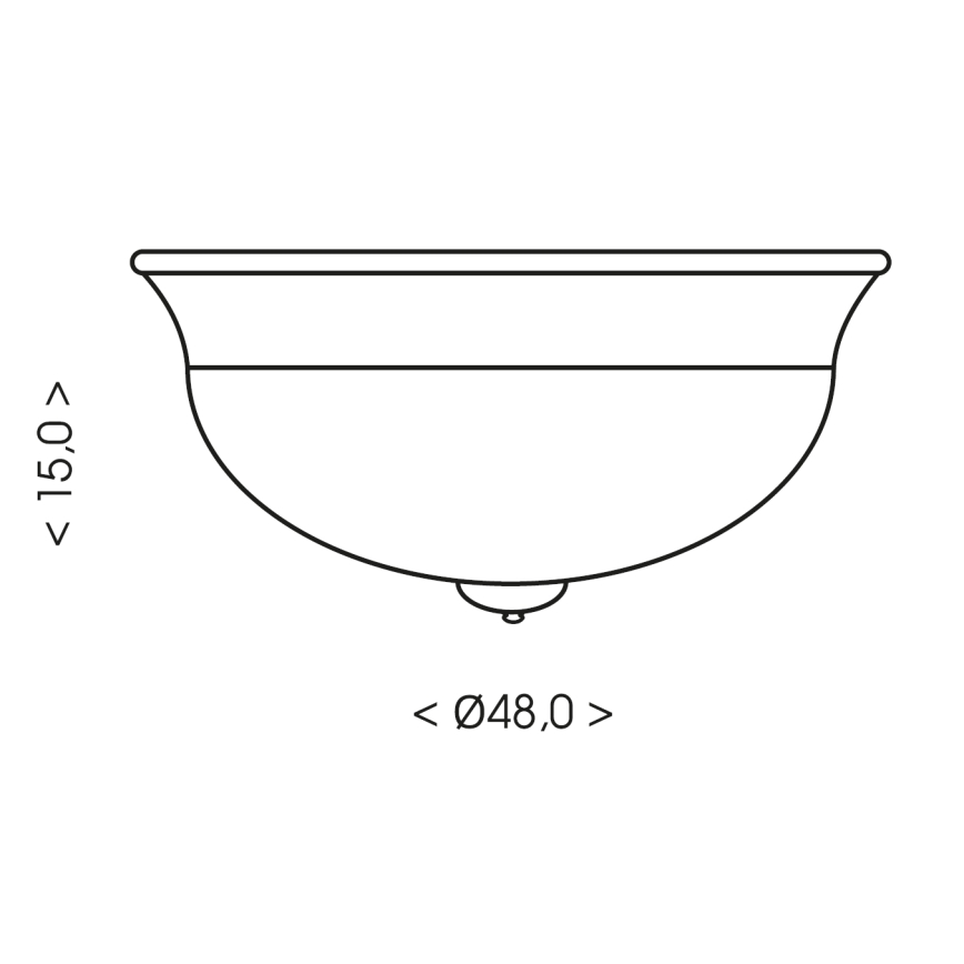 Brilagi - lubų šviestuvas FRESCO 3xE27/40W/230V, skersmuo 48 cm, ruda