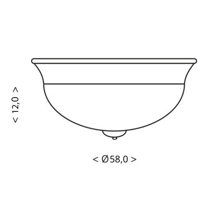 BRILAGI - lubų šviestuvas FRESCO 3xE27/40W/230V, skersmuo 48 cm, ruda