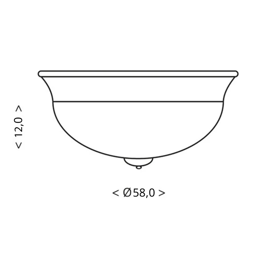 BRILAGI - lubų šviestuvas FRESCO 3xE27/40W/230V, skersmuo 48 cm, ruda