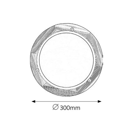 Brilagi - Lubų šviestuvas ORBIS 1xE27/60W/230V skersmuo 30 cm pušis