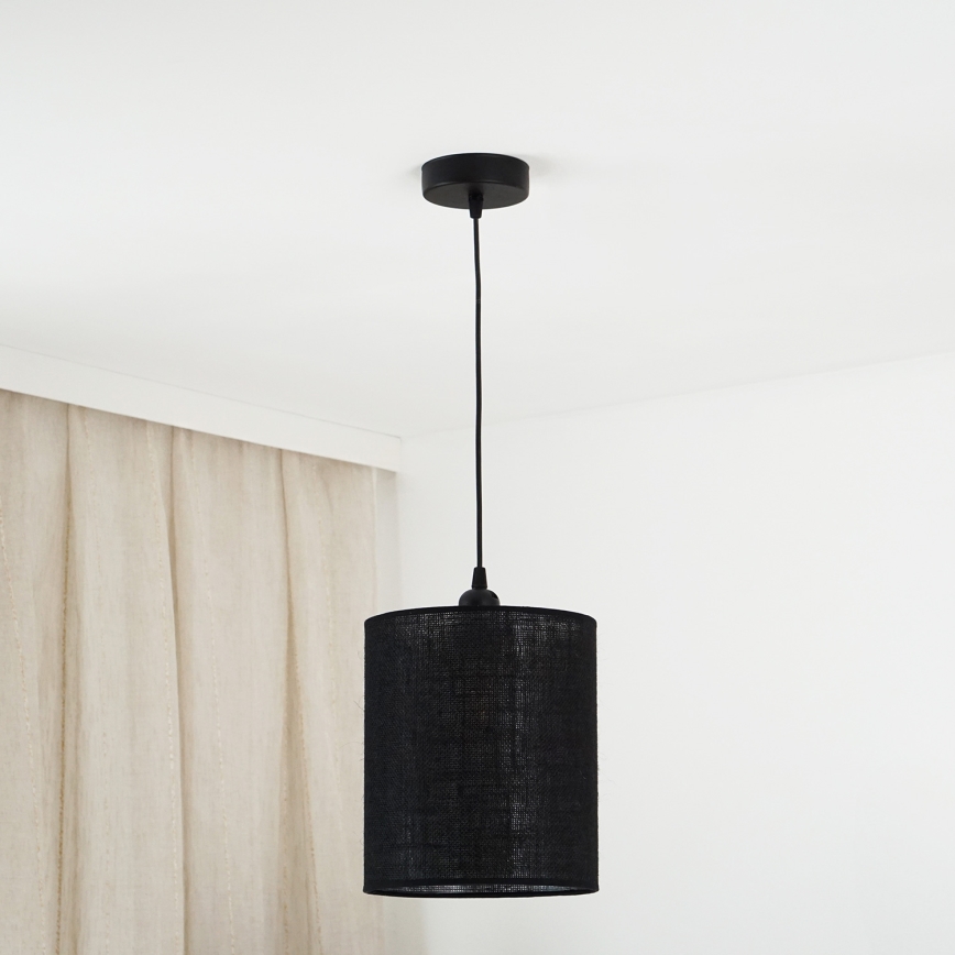 Brilagi - Pakabinamas šviestuvas ant laido TUBES 1xE27/15W/230V skersmuo 20 cm juodas