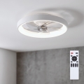 Brilagi - lubų ventiliatorius su reguliuojamu LED apšvietimu, LED 34 W, 230 V, 3000–6500 K, skersmuo 50 cm, baltas, su nuotoliniu valdymu