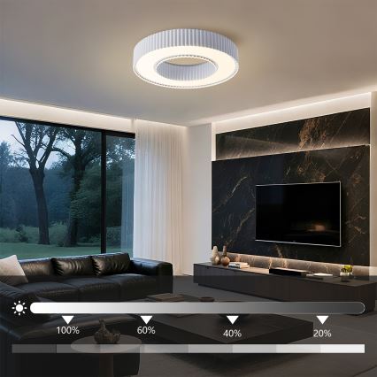 Brilagi - Dimeriuojamas LED lubų šviestuvas LUMIX LED/48W/230V 3000-6000K baltas, skersmuo 50 cm + nuotolinis valdymas
