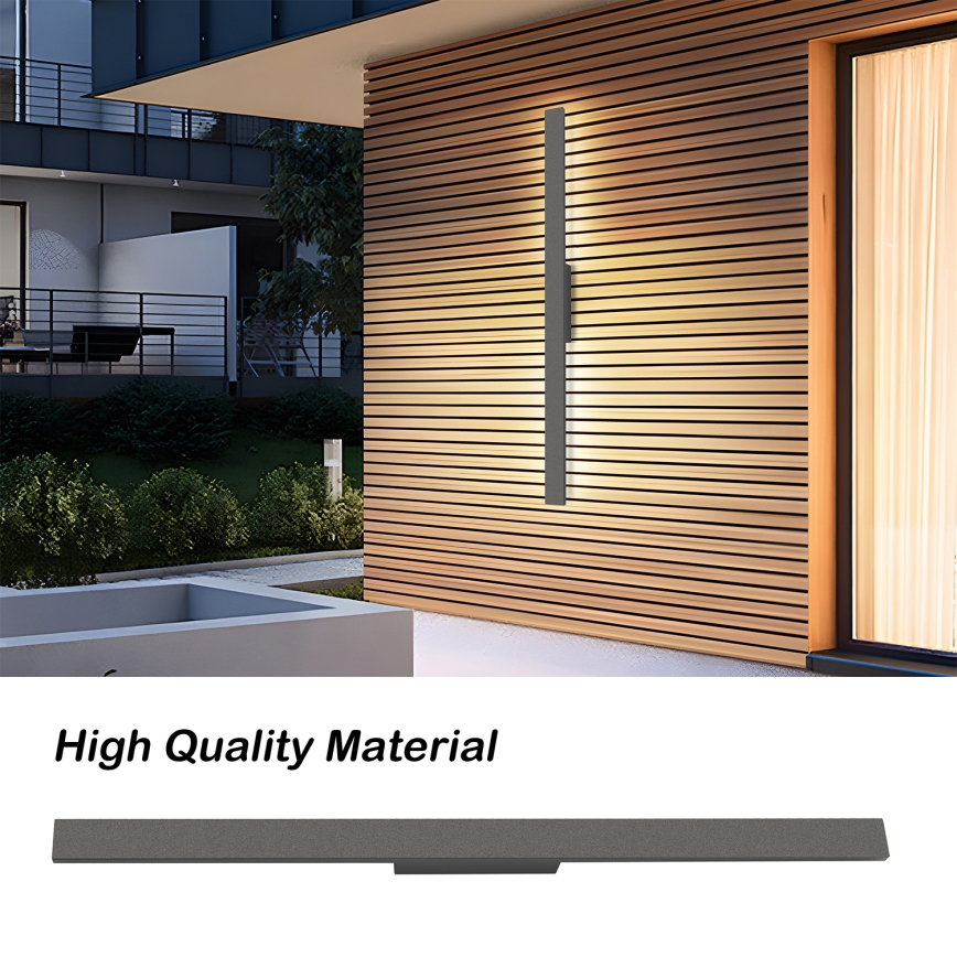 Brilagi - LUNA LED lauko sieninis šviestuvas LED/24W/230V 4000K IP65 100 cm antracitas CRI 90