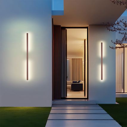 Brilagi - LED lauko sieninis šviestuvas LUNA LED/24W/230V 3000K IP65 100 cm rudas CRI 90