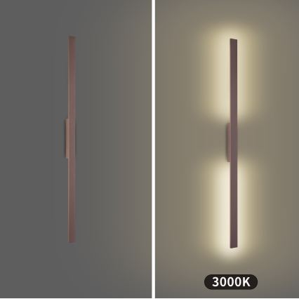 Brilagi - LED lauko sieninis šviestuvas LUNA LED/24W/230V 3000K IP65 100 cm rudas CRI 90