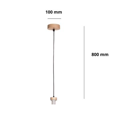 Brilagi - Maitinimo kabelis PARTY 1xE27/60W/230V skersmuo 10 cm ąžuolas