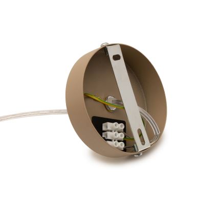 Brilagi - Maitinimo kabelis PARTY 1xE27/60W/230V, skersmuo 10 cm, smėlio spalvos