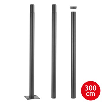 Brilagi - Metalinis stulpas lauko apšvietimui URBAN 3 m stulpas diametras 58 matinė antracitas