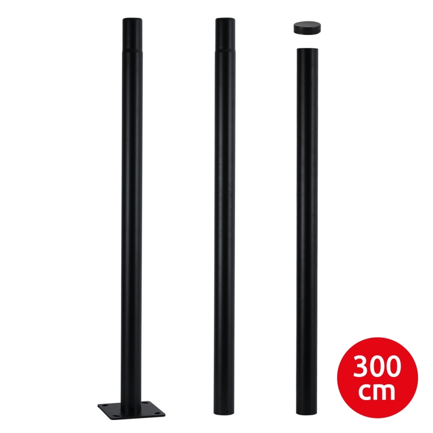 Brilagi - Metalinis stulpas lauko apšvietimui URBAN 3 m stulpas diametras 58 matinė juoda
