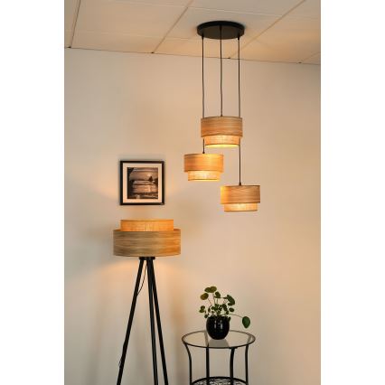 Brilagi - Pakabinamas šviestuvas ant laido MONTANA BOHO 3xE27/15W/230V ruda/juoda