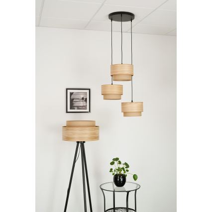 Brilagi - Pakabinamas šviestuvas ant laido MONTANA BOHO 3xE27/15W/230V ruda/juoda