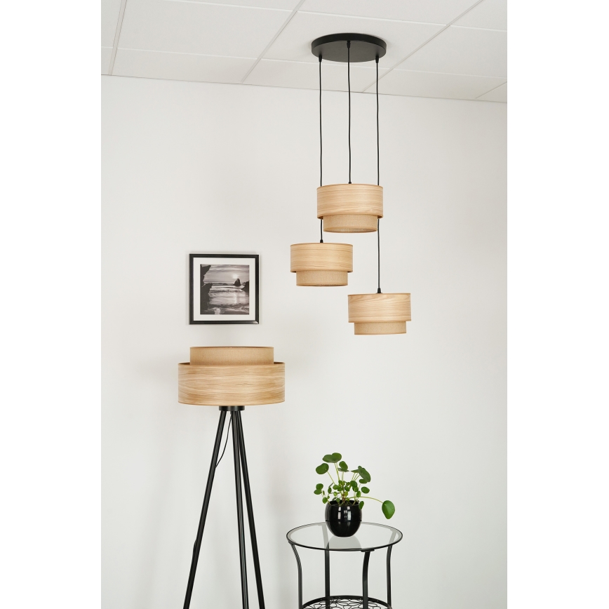 Brilagi - Pakabinamas šviestuvas ant laido MONTANA BOHO 3xE27/15W/230V ruda/juoda