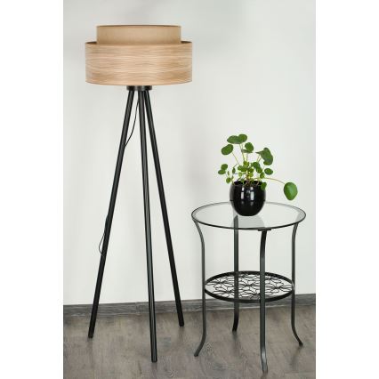 Brilagi - Stovėjanti lempa MONTANA BOHO 1xE27/15W/230V ruda/juoda