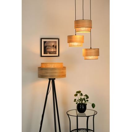 Brilagi - Stovėjanti lempa MONTANA BOHO 1xE27/15W/230V ruda/juoda