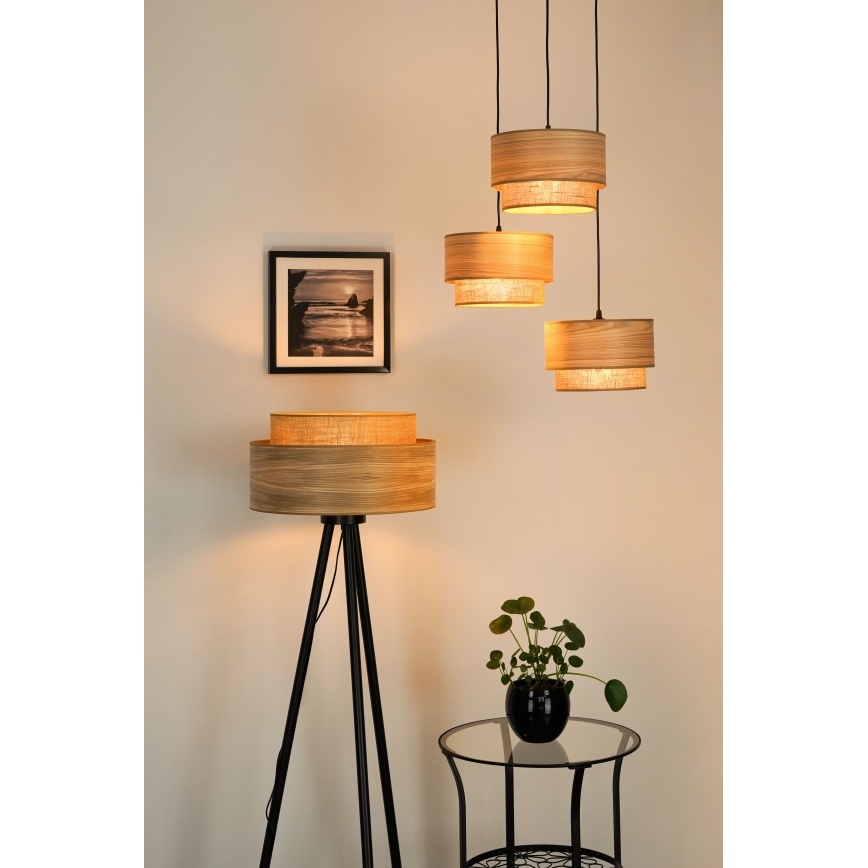 Brilagi - Stovėjanti lempa MONTANA BOHO 1xE27/15W/230V ruda/juoda