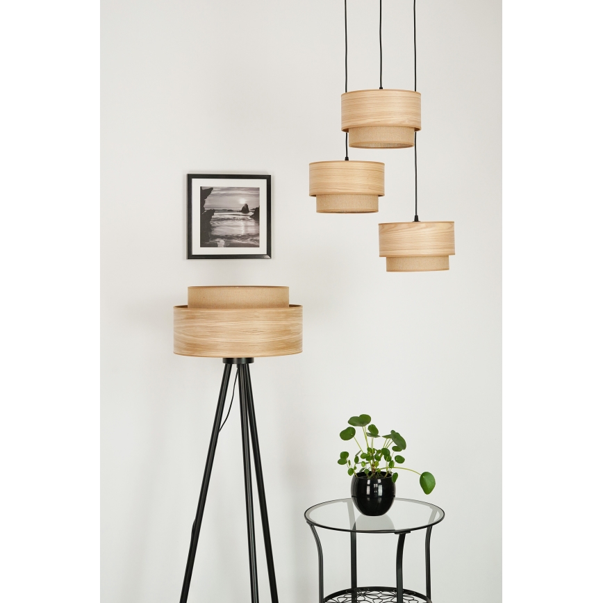 Brilagi - Stovėjanti lempa MONTANA BOHO 1xE27/15W/230V ruda/juoda