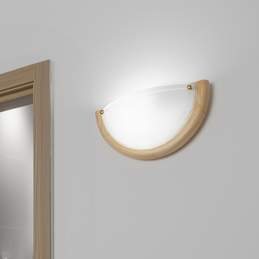 Brilagi – ORBIS sieninis šviestuvas 1x E27/60W/230V, 30 cm, pušis