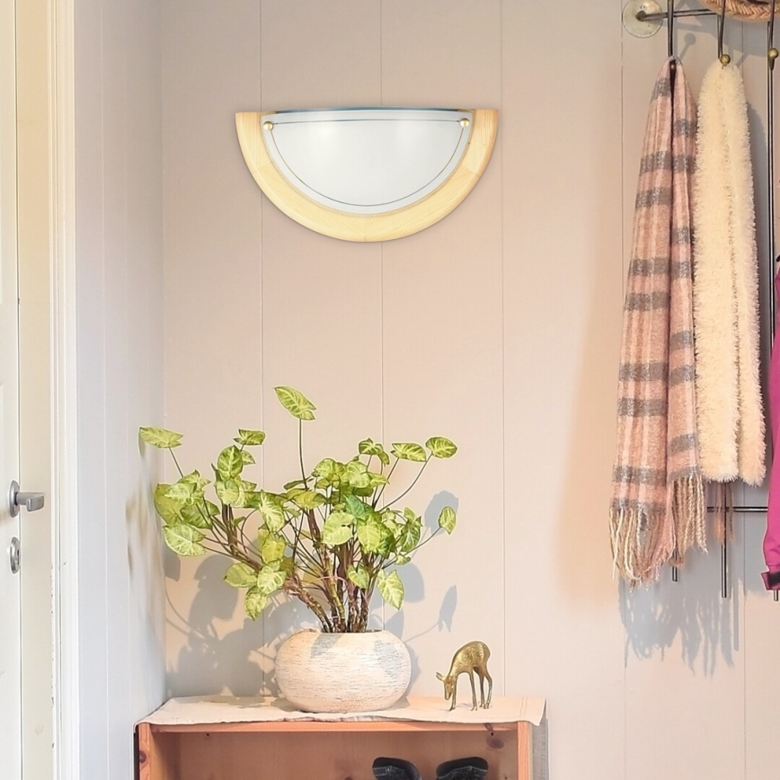 Brilagi – ORBIS sieninis šviestuvas 1x E27/60W/230V, 30 cm, pušis