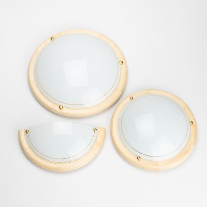 Brilagi – ORBIS sieninis šviestuvas 1x E27/60W/230V, 30 cm, pušis