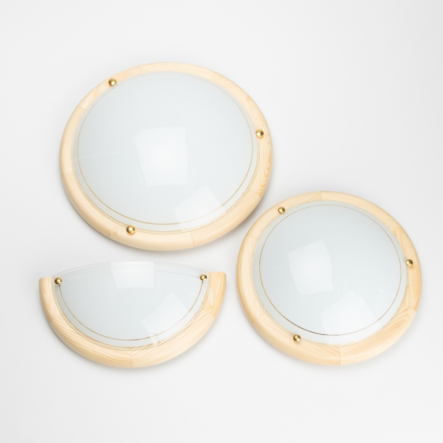 Brilagi – ORBIS sieninis šviestuvas 1x E27/60W/230V, 30 cm, pušis