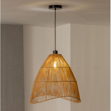 Brilagi - pakabinama LED liustra ant laido CERIA BOHO 1xE27/40W/230V skersmuo 50 cm ruda