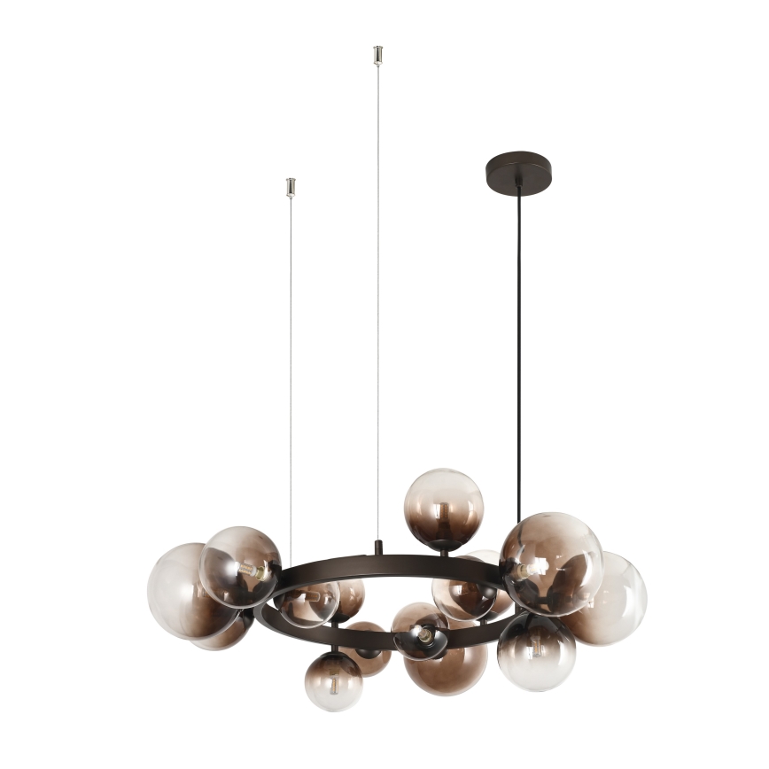Brilagi - pakabinama LED liustra ant laido MILLA 15xG9/3W/230V ruda/dūminė ruda