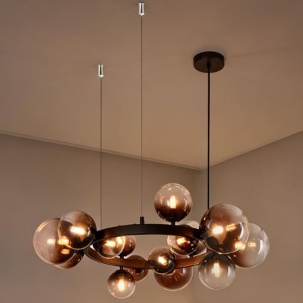 Brilagi - pakabinama LED liustra ant laido MILLA 15xG9/3W/230V ruda/dūminė ruda