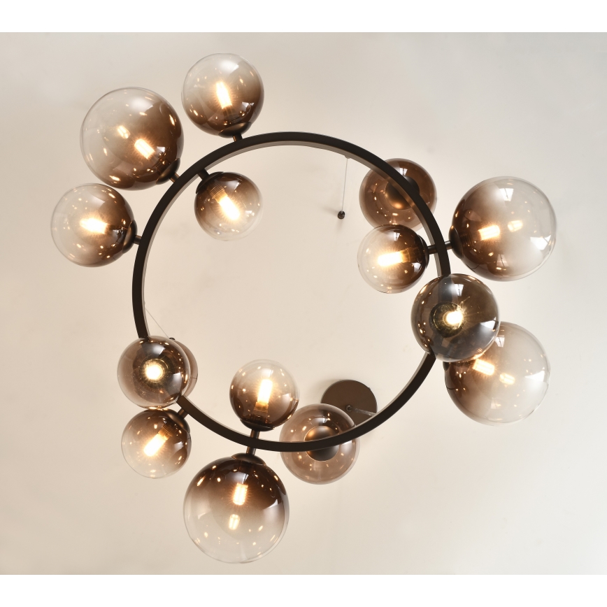 Brilagi - pakabinama LED liustra ant laido MILLA 15xG9/3W/230V ruda/dūminė ruda
