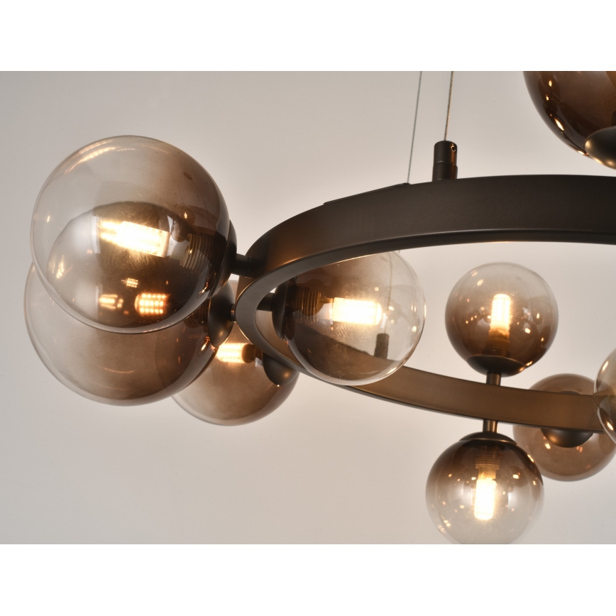 Brilagi - pakabinama LED liustra ant laido MILLA 15xG9/3W/230V ruda/dūminė ruda