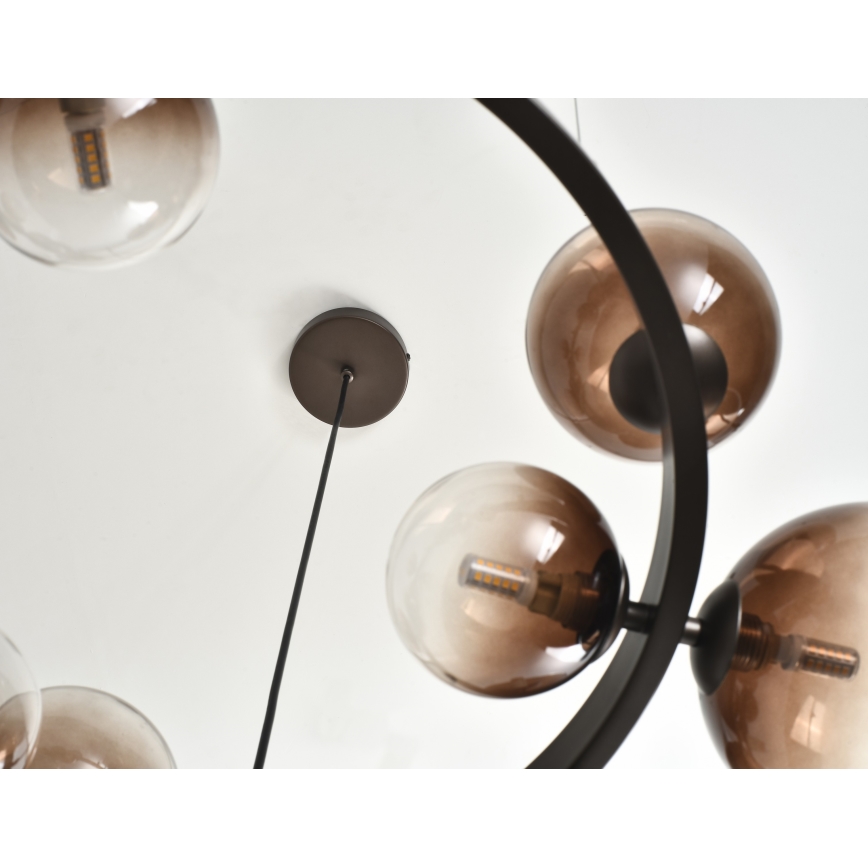 Brilagi - pakabinama LED liustra ant laido MILLA 15xG9/3W/230V ruda/dūminė ruda