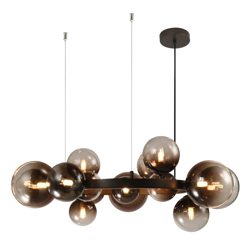 Brilagi - pakabinama LED liustra ant laido MILLA 15xG9/3W/230V ruda/dūminė ruda