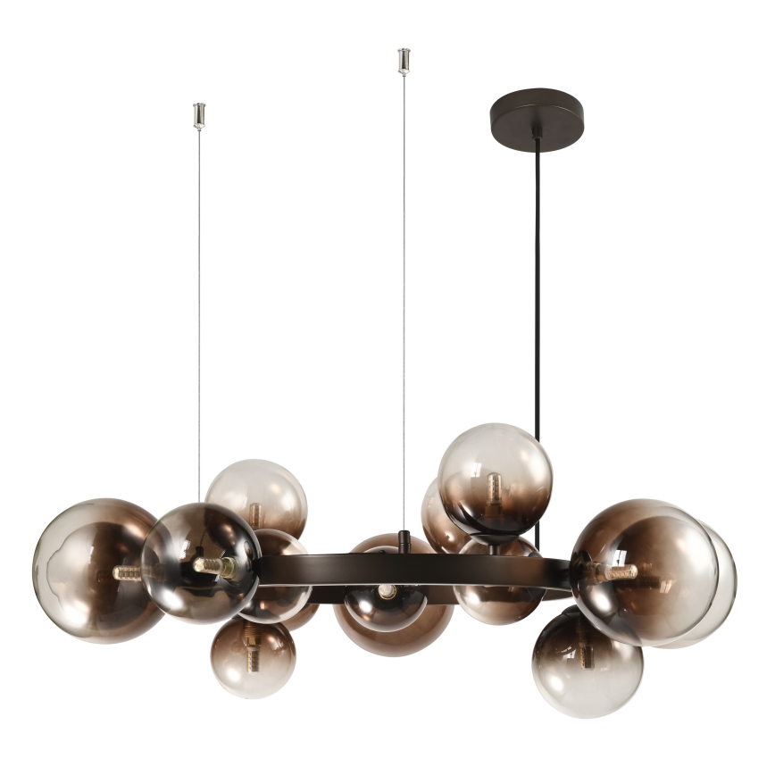 Brilagi - pakabinama LED liustra ant laido MILLA 15xG9/3W/230V ruda/dūminė ruda