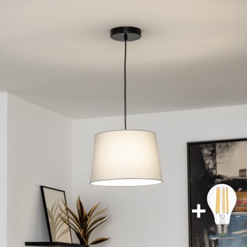 Brilagi - pakabinama LED liustra CERIA, 1xE27/40W/230V, skersmuo 30 cm, pilkos spalvos