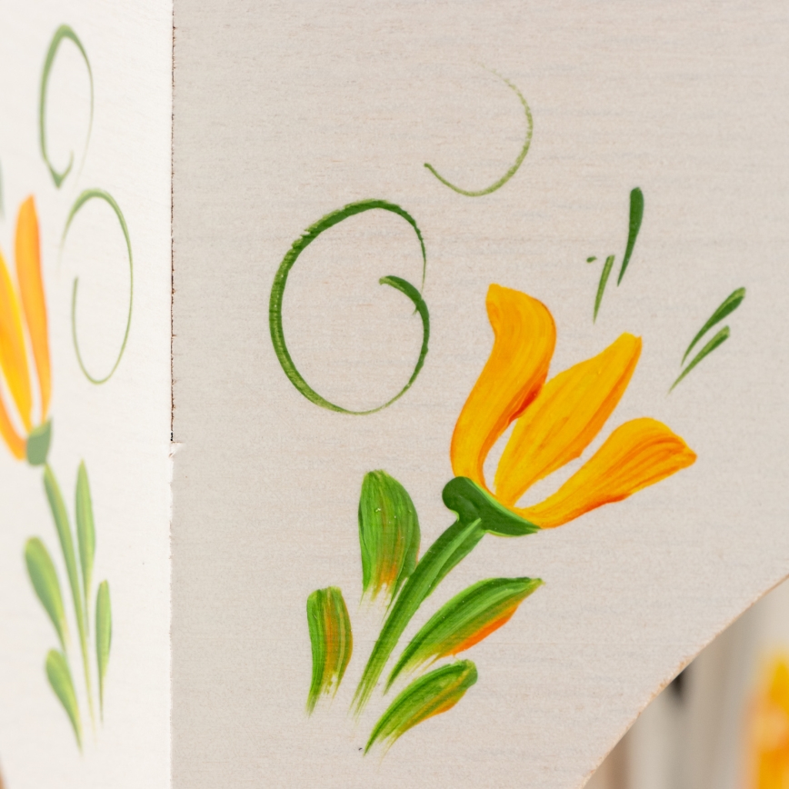 Brilagi - Pakabinama liustra ant grandinės QUEEN 6xE14/40W/230V buko/kreminė