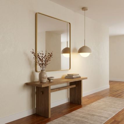 Brilagi - Pakabinama liustra ant laido 1xE27/60W/230V Ø 18 cm smėlinė/auksinė